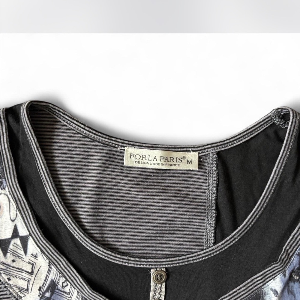 Abstract Asymmetrical Dress in Black and Gray - Picture 3 of 3